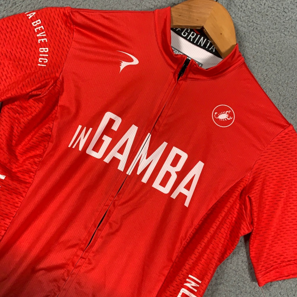 Castelli InGamba Podio Jersey Unisex Small S Red Gradient Cycling Short Sleeve
